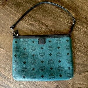 Munich Blue & Black MCM Monogram Pouch (Great 🎁!)